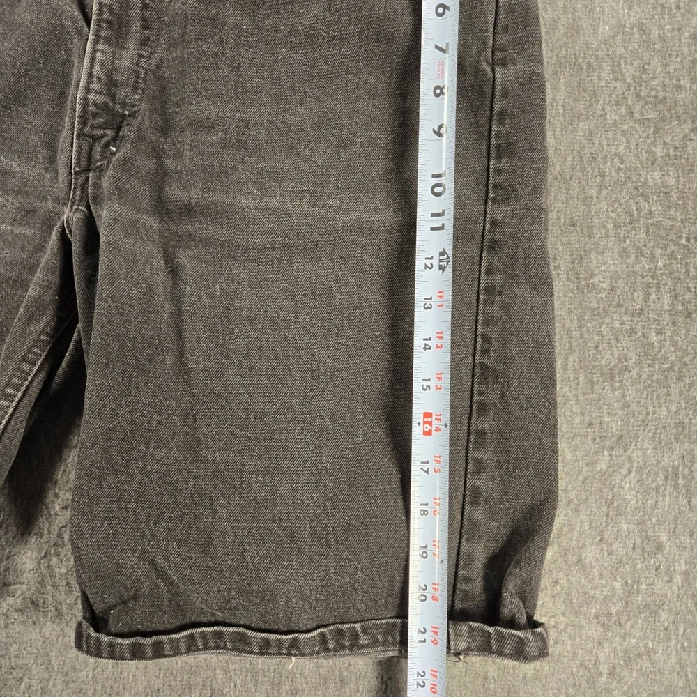 Vintage Levi's 550 Relaxed Fit Denim Shorts Mens 38 Black Orange Tab USA Made